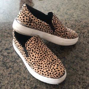 Animal print loafers.